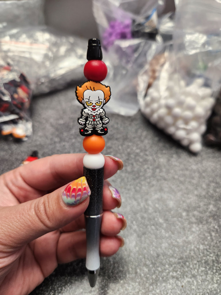 Dancing Clown Silicone Beaded Pen or Keychain