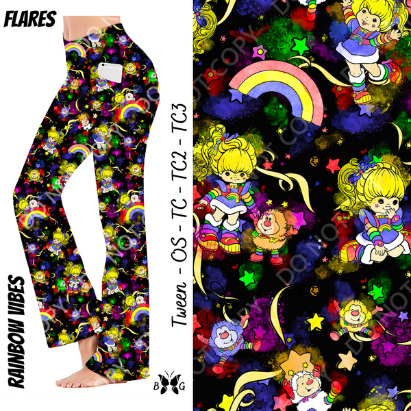 Rainbow Vibes - Yoga Flares with Pockets