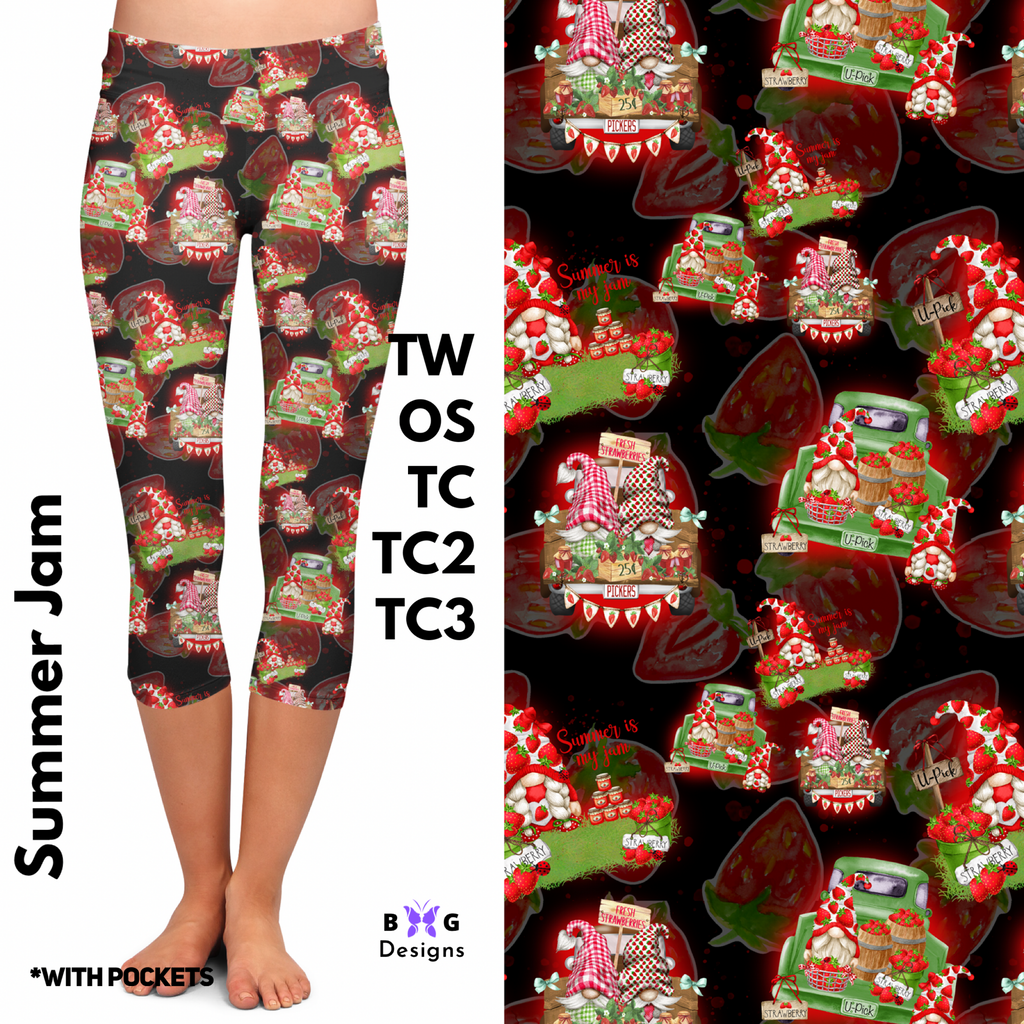 Summer Jam - Capri Leggings with Pockets