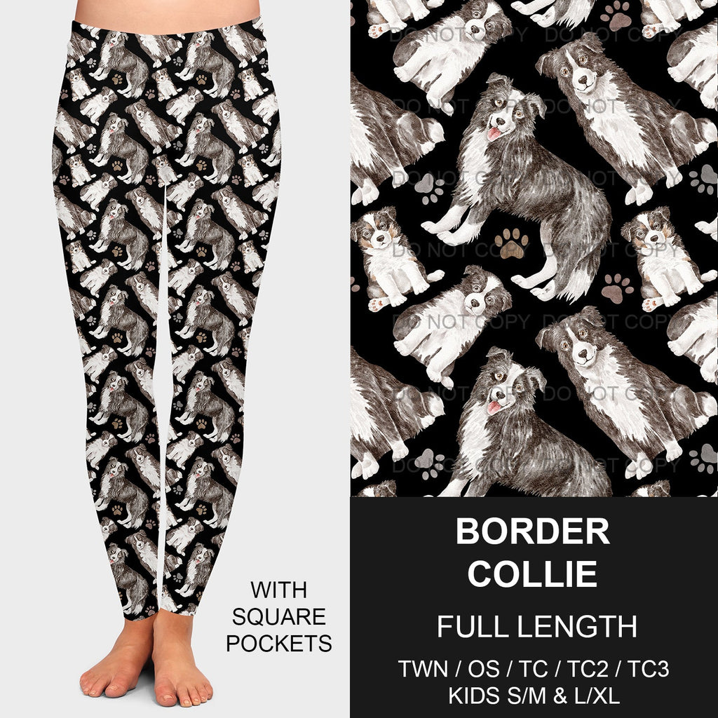 B189 - Preorder Border Collie Leggings w/ Pockets (Closes 10/25. ETA late Dec.)