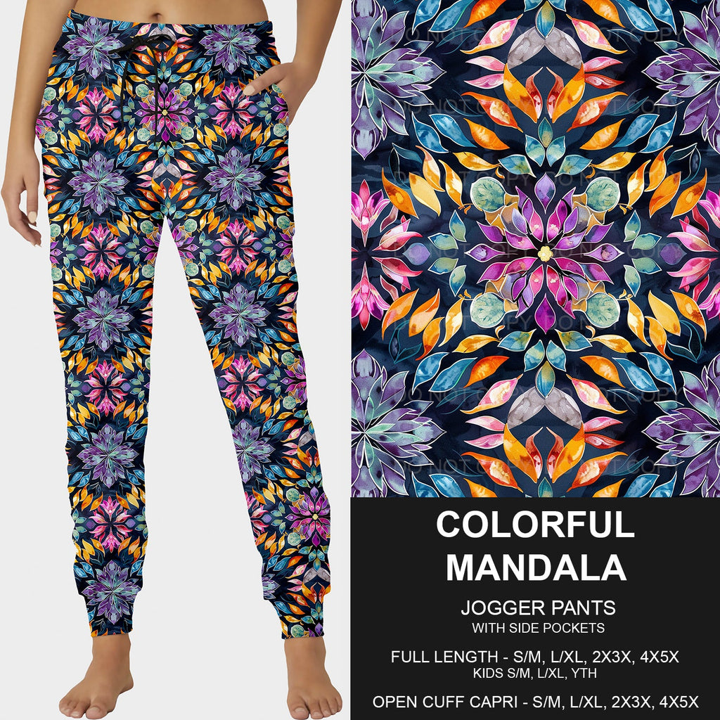 B208- Preorder Colorful Mandala Joggers (Closes 1/26. ETA: early May)