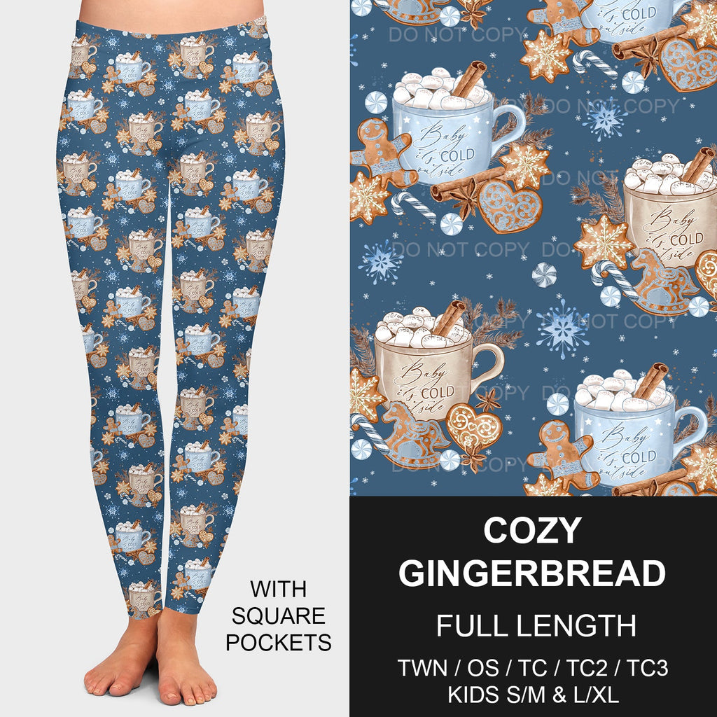 B188 - Preorder Cozy Gingerbread Leggings w/ Pockets (Closes 10/20. ETA mid Dec)