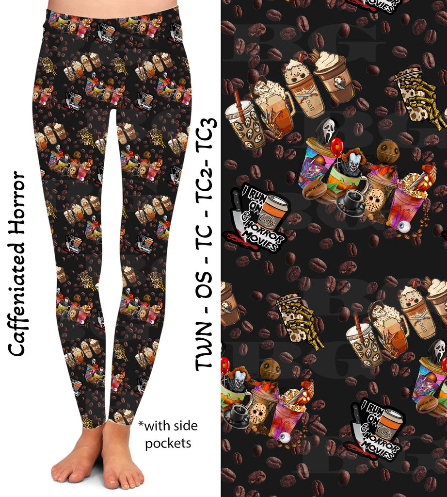 Caffeinated Horror - Full Leggings with Pockets