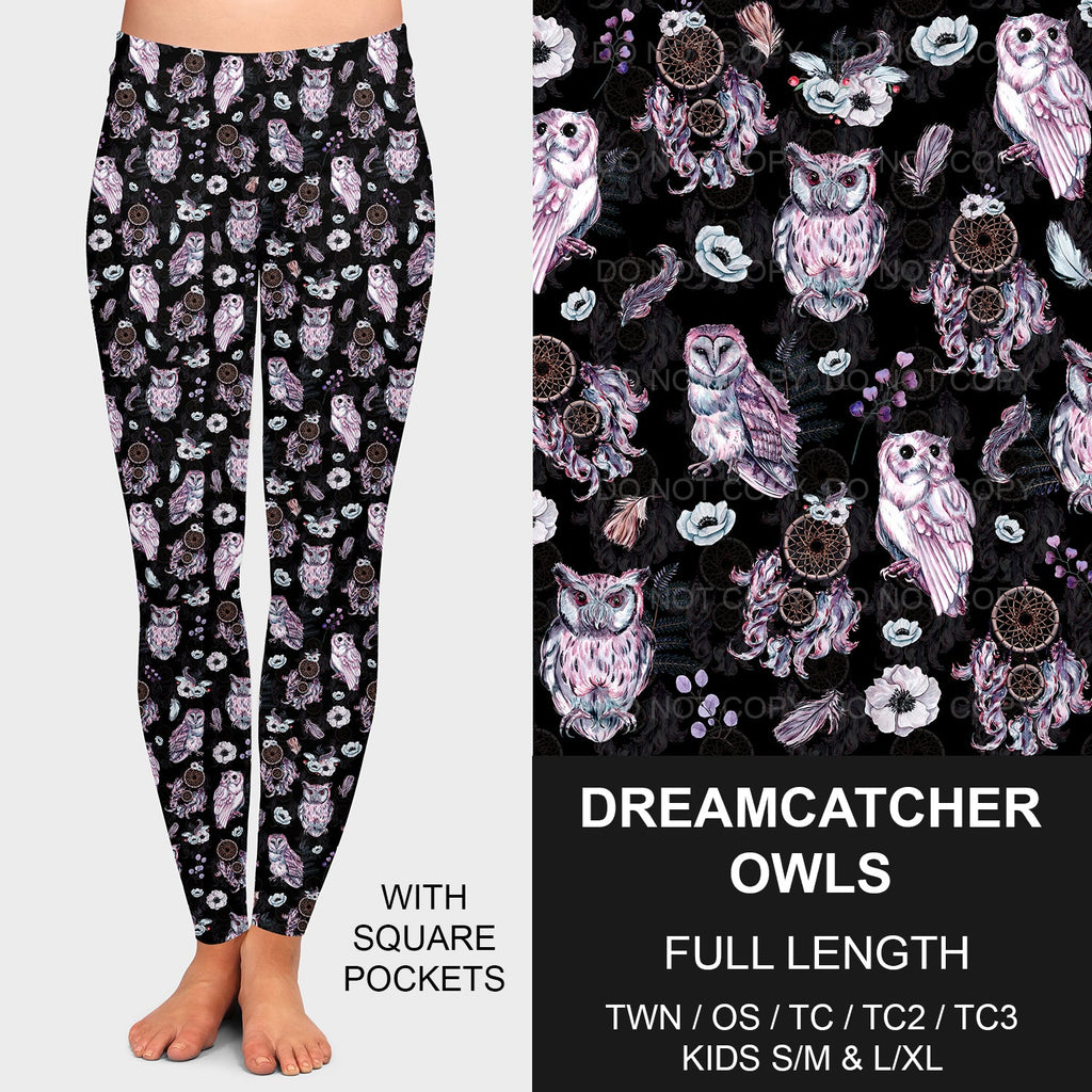 B204 - Preorder Dreamcatcher Owls Leggings w/ Pockets (Closes 1/05. ETA late March)