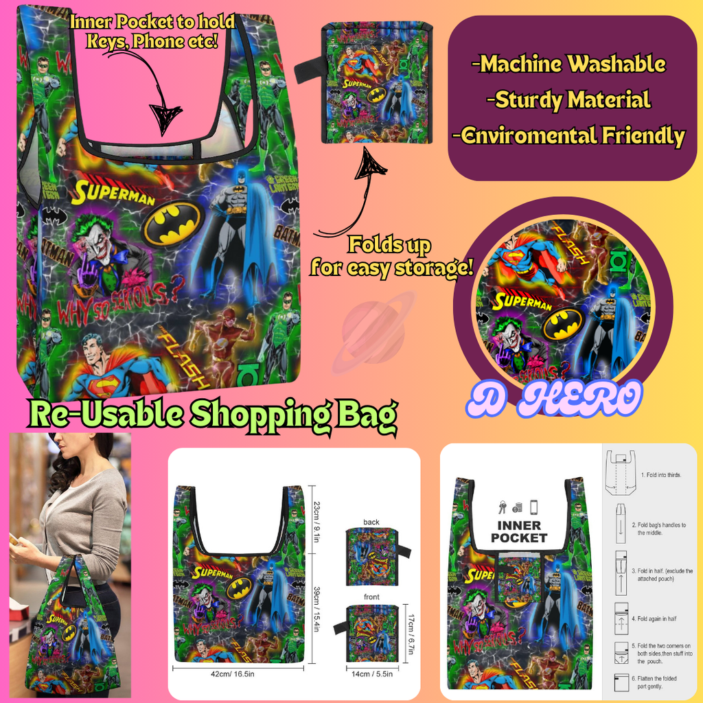 D HERO - Re-Usable Shopping Bags PREORDER Closing 1/15