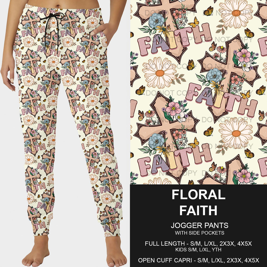 B209- Preorder Floral Faith Joggers (Closes 2/02. ETA: early May)