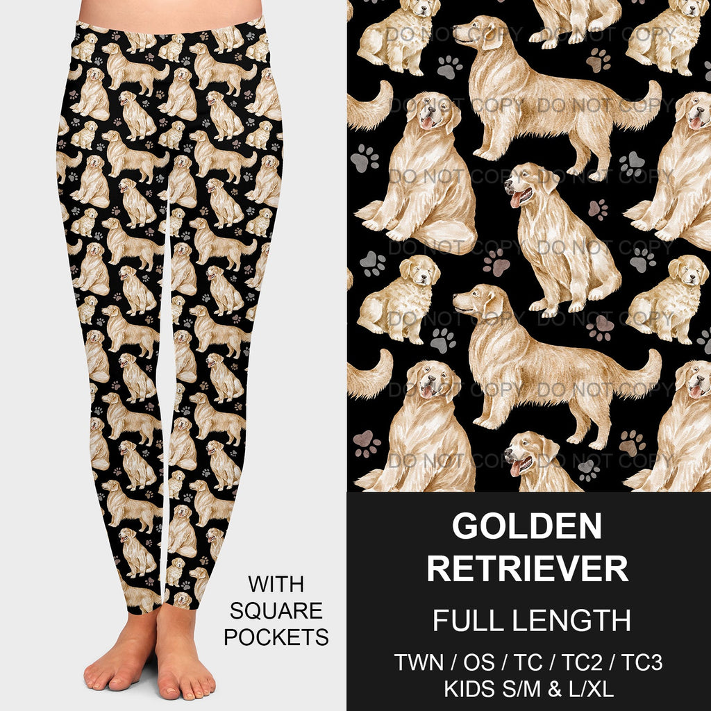 B189 - Preorder Golden Retriever Leggings w/ Pockets (Closes 10/25. ETA late Dec.)