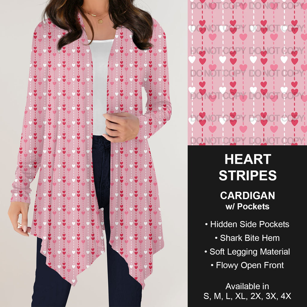 B196 Preorder -Heart Stripes Cardigan w/ Pockets (Closes 11/24. ETA: late Jan.)