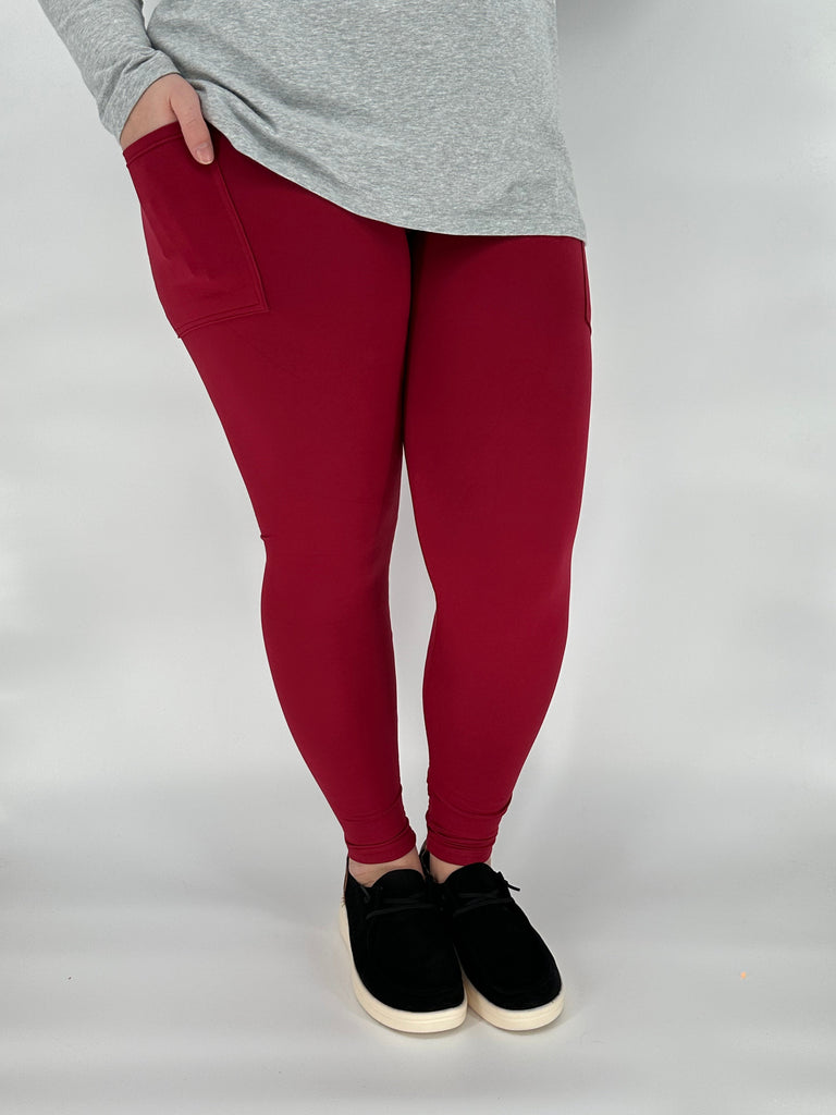 Cranberry Pocket Leggings