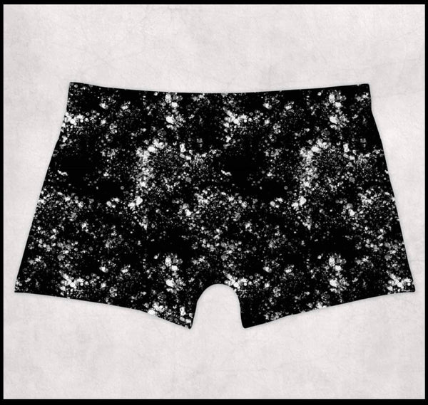 Black Splatter -  Boy Shorts