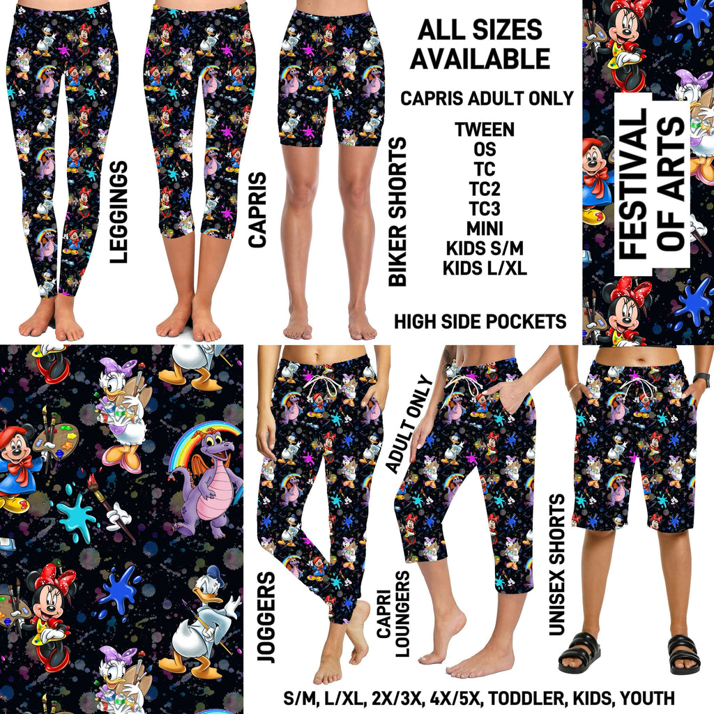 238BT - Festival of Arts Biker/Capris/Leggings with High Side Pockets - Preorder ETA: Late Feb