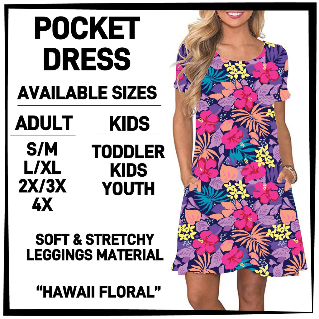 P3KD - Hawaii Floral Pocket Dress - Preorder ETA: Early March