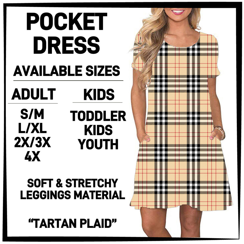 P3KD - Tartan Plaid Pocket Dress - Preorder ETA: Early March