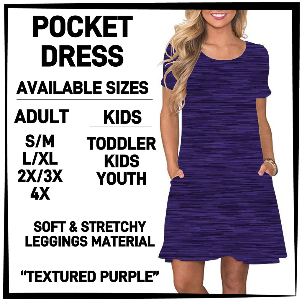 P3KD - Textured Purple Pocket Dress - Preorder ETA: Early March