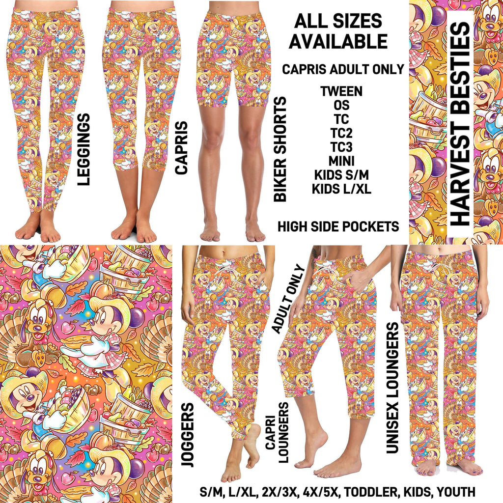 RTS - Harvest Besties Leggings with Side Panel Pockets