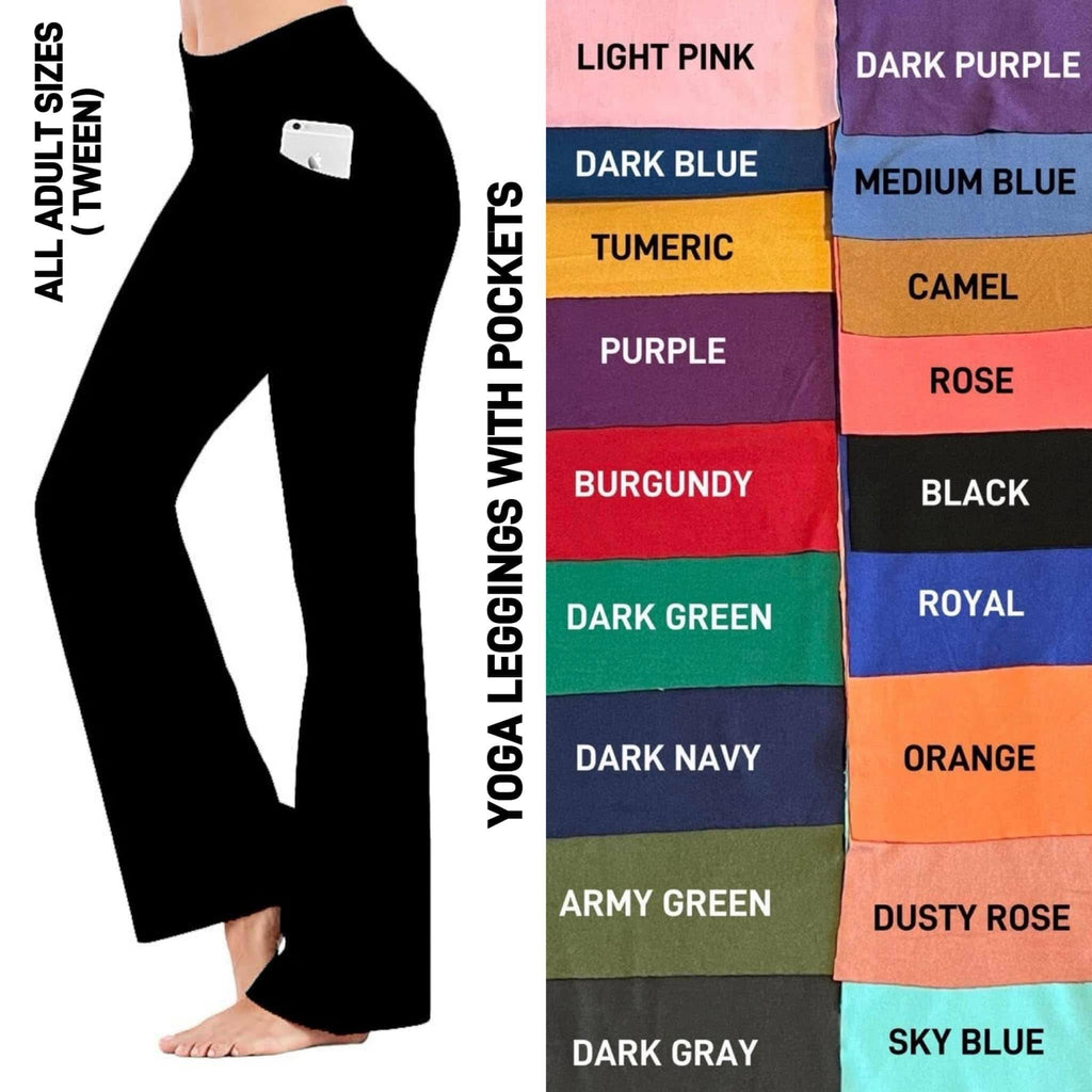 SL4D - Solid Color Yoga Leggings with Front Pockets - Preorder ETA: Mid March