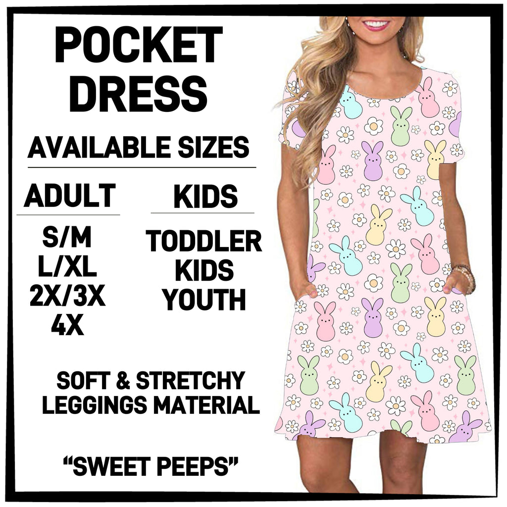 ES2T - Sweet Peeps Pocket Dress - Preorder ETA: Mid March