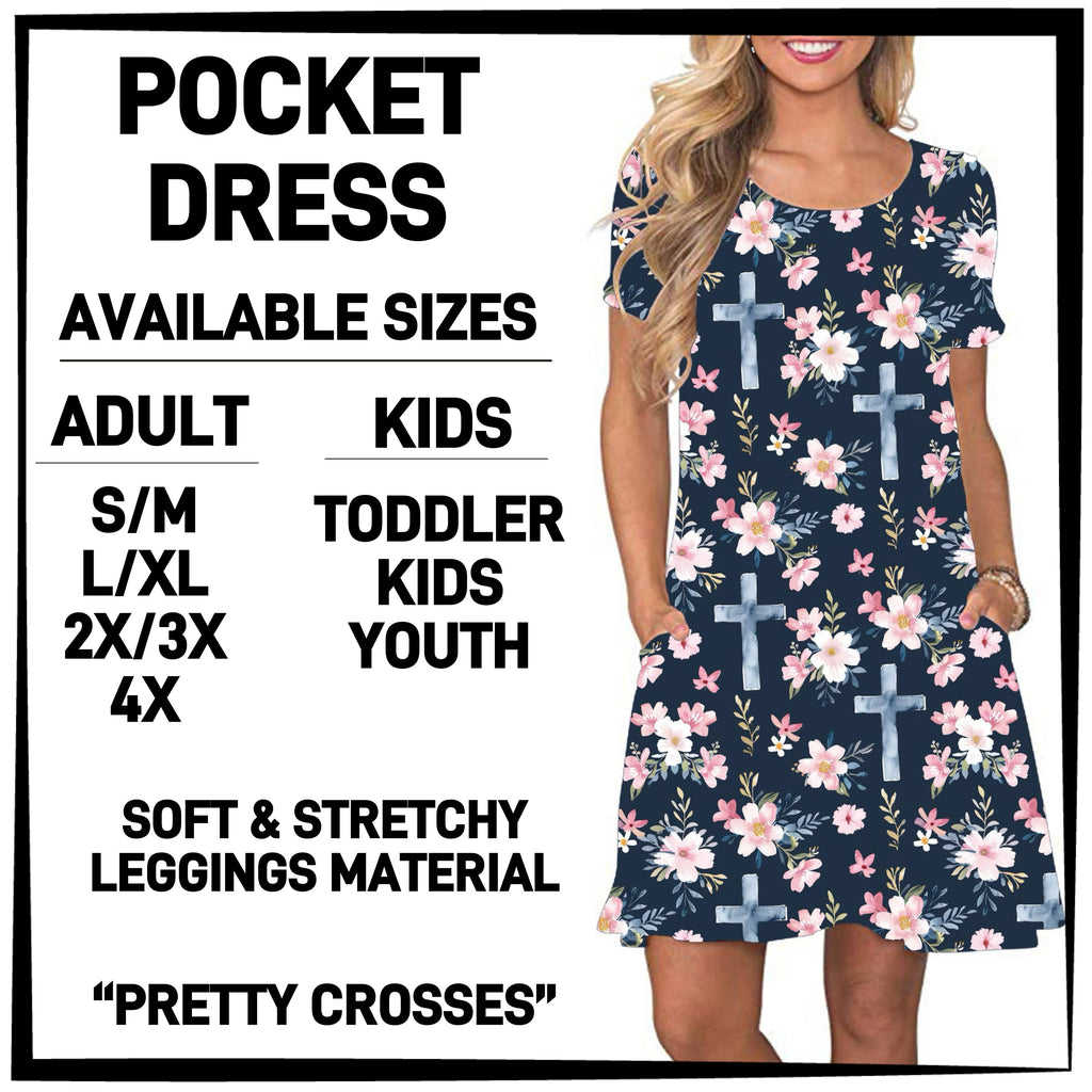 ES2T - Pretty Crosses Pocket Dress - Preorder ETA: Mid March