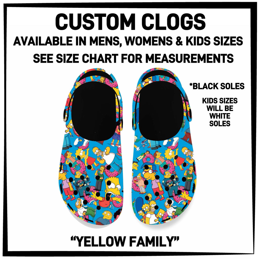 C5RK - Yellow Family Custom Clogs - Preorder ETA: Late March