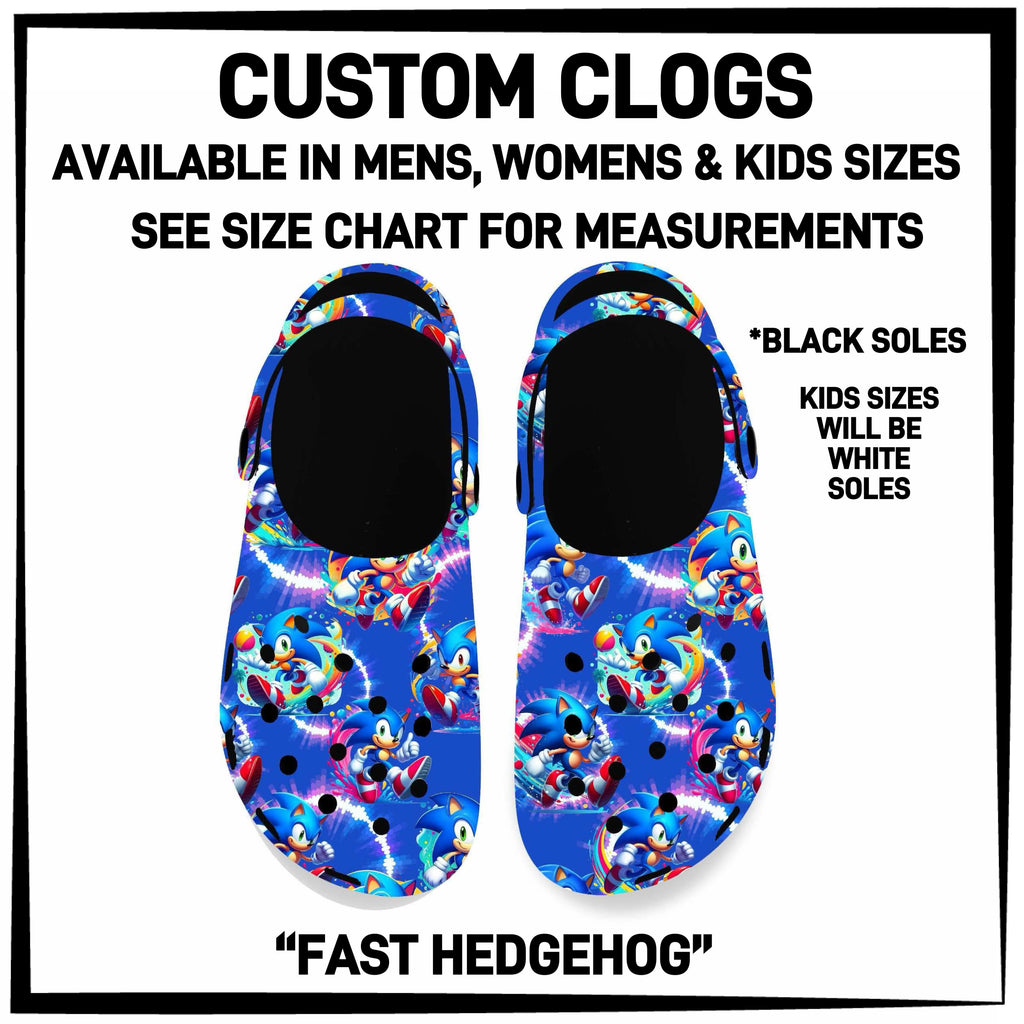 C5RK - Fast Hedgehog Custom Clogs - Preorder ETA: Late March