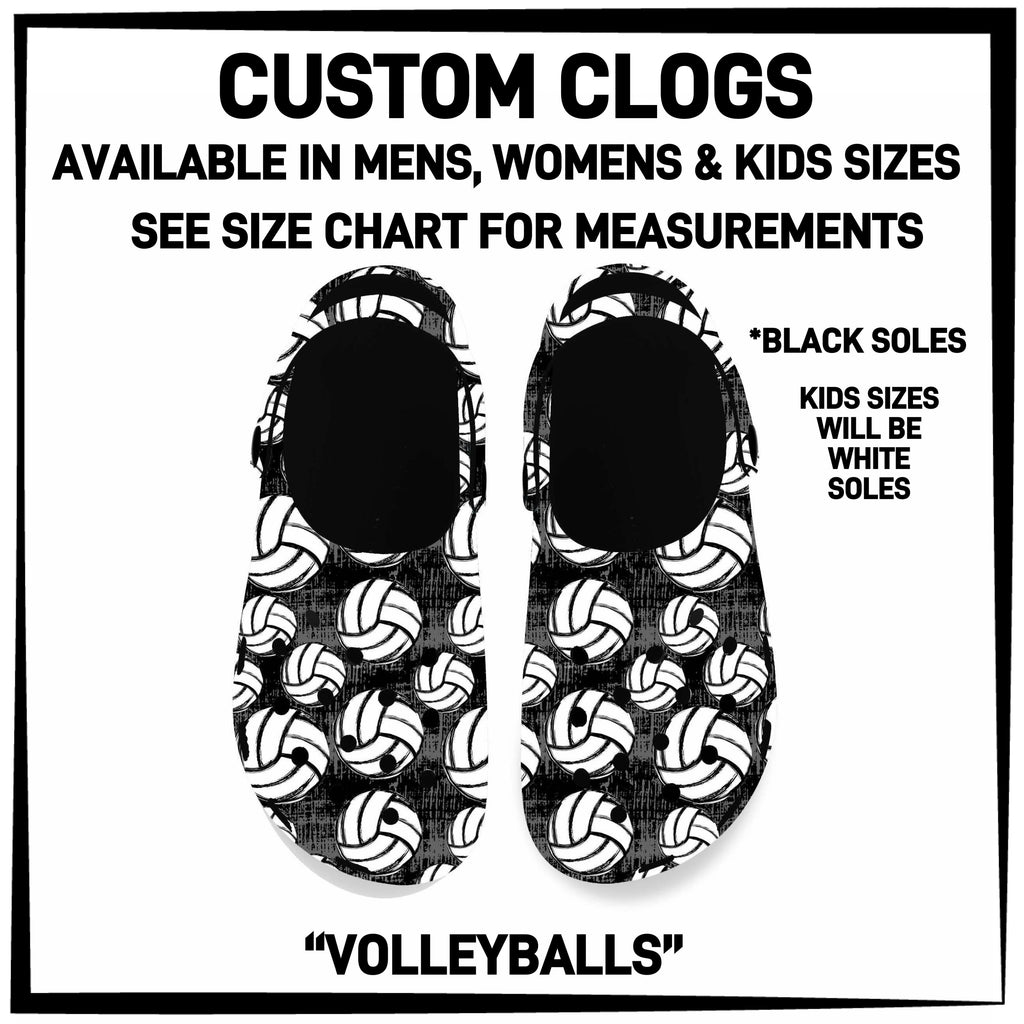 C5RK - Volleyballs Custom Clogs - Preorder ETA: Late March