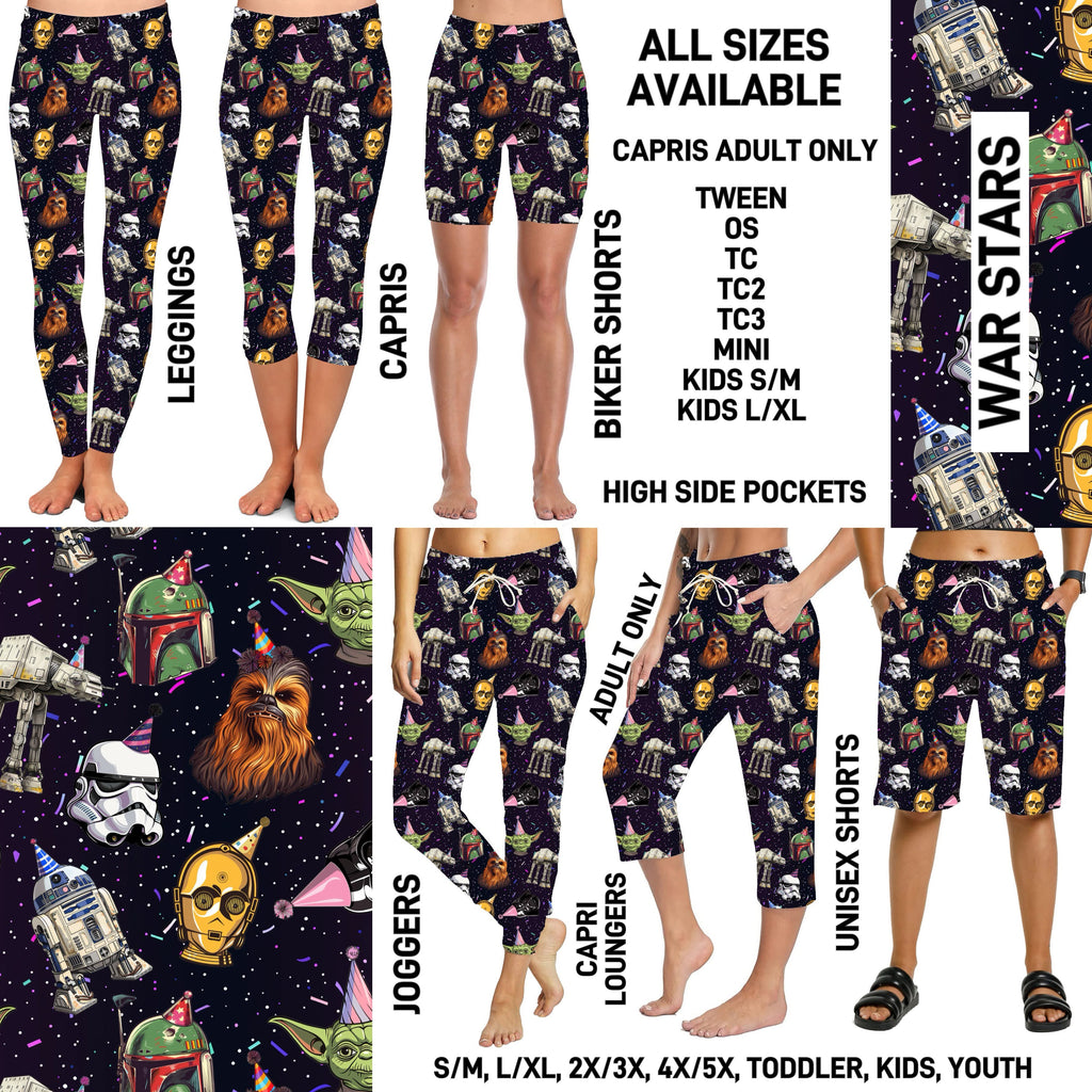 240BT - War Stars Full Joggers/Capri Loungers/Unisex Shorts - Preorder ETA: Late March