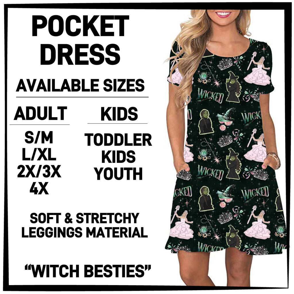 240BT - Witch Besties Pocket Dress - Preorder ETA: Late March