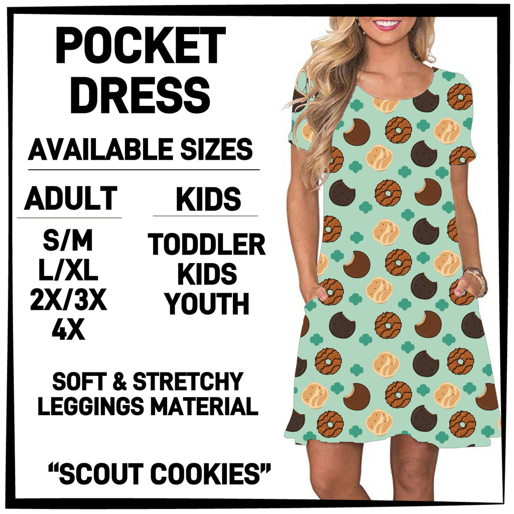 240BT - Scout Cookies Pocket Dress - Preorder ETA: Late March