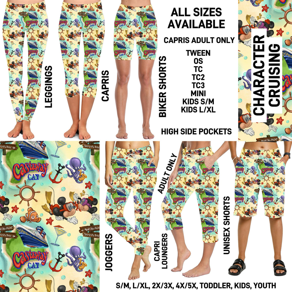 241BT - Character Cruising Full Joggers/Capri Loungers/Unisex Shorts - Preorder ETA: Mid-April