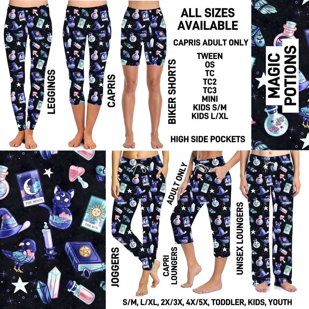 235BT - Magic Potions Unisex Full Joggers/Unisex Capri/Full Loungers - Preorder ETA: Mid-Dec