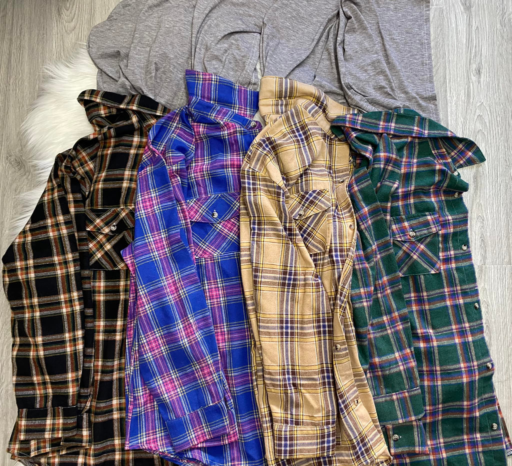 Tammy Plaid Shacket with Hood