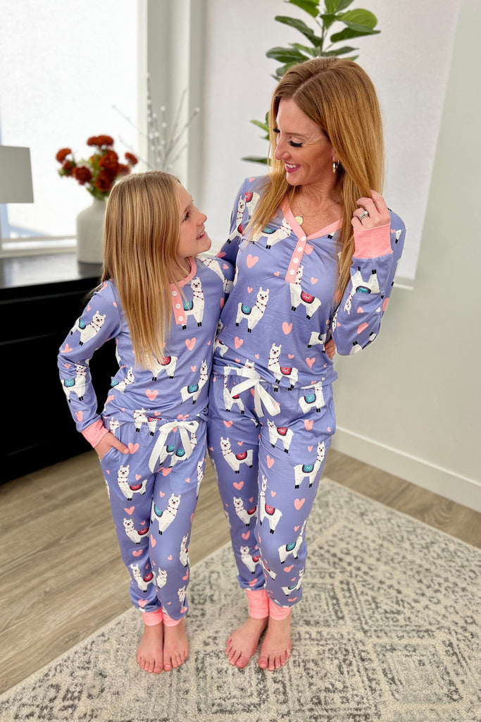 Matching Valentines Day PJ Set-#4-Llama