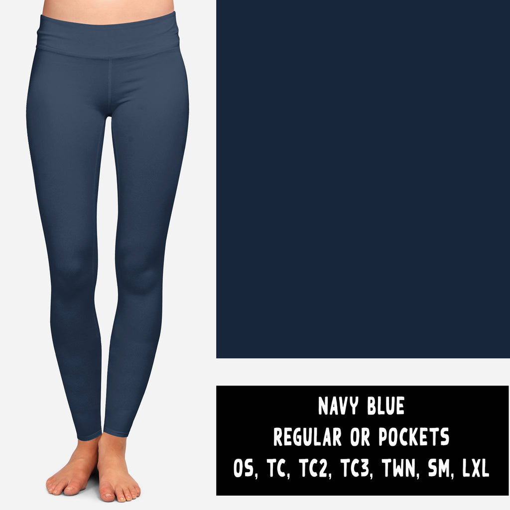 SOLIDS RUN-NAVY BLUE LEGGINGS/JOGGERS