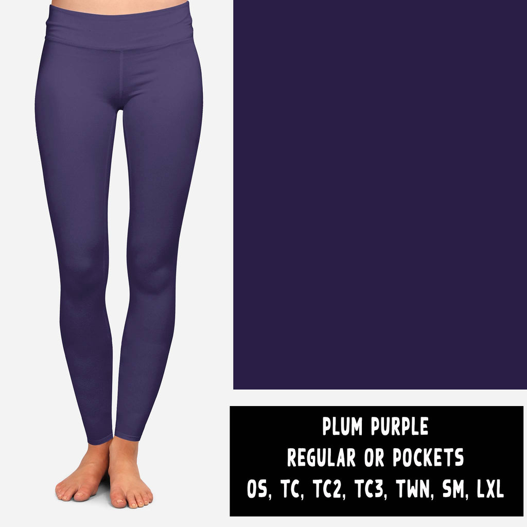 SOLIDS RUN-PLUM PURPLE LEGGINGS/JOGGERS