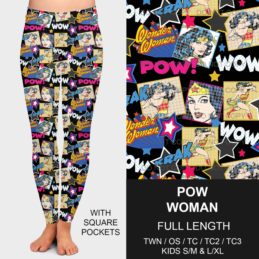 B188 - Preorder Pow Woman Leggings w/ Pockets (Closes 10/20. ETA mid Dec)