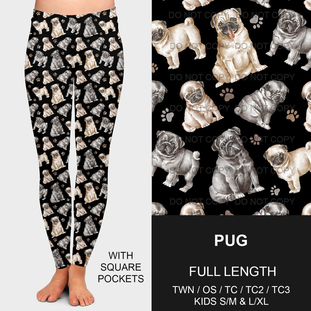 B189 - Preorder Pug Leggings w/ Pockets (Closes 10/25. ETA late Dec.)