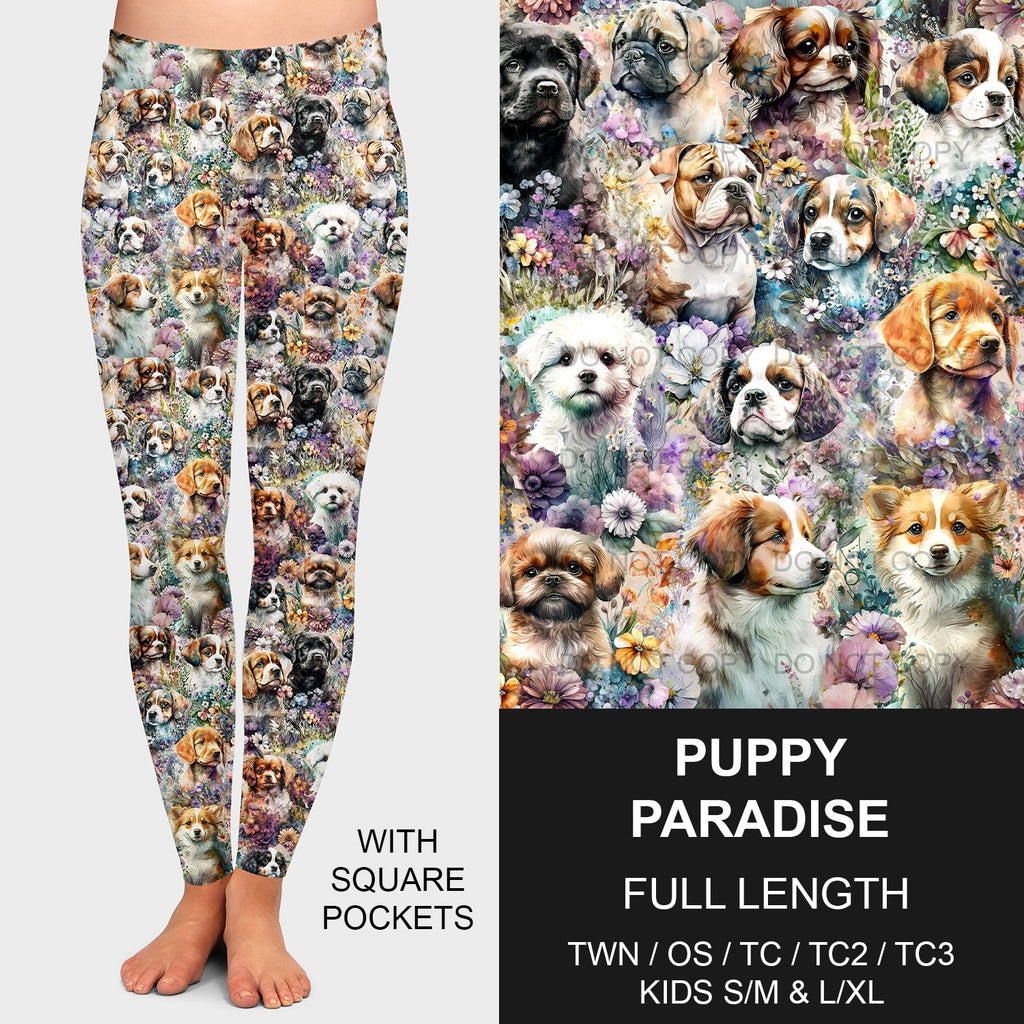 B204 - Preorder Puppy Paradise Leggings w/ Pockets (Closes 1/05. ETA late March)