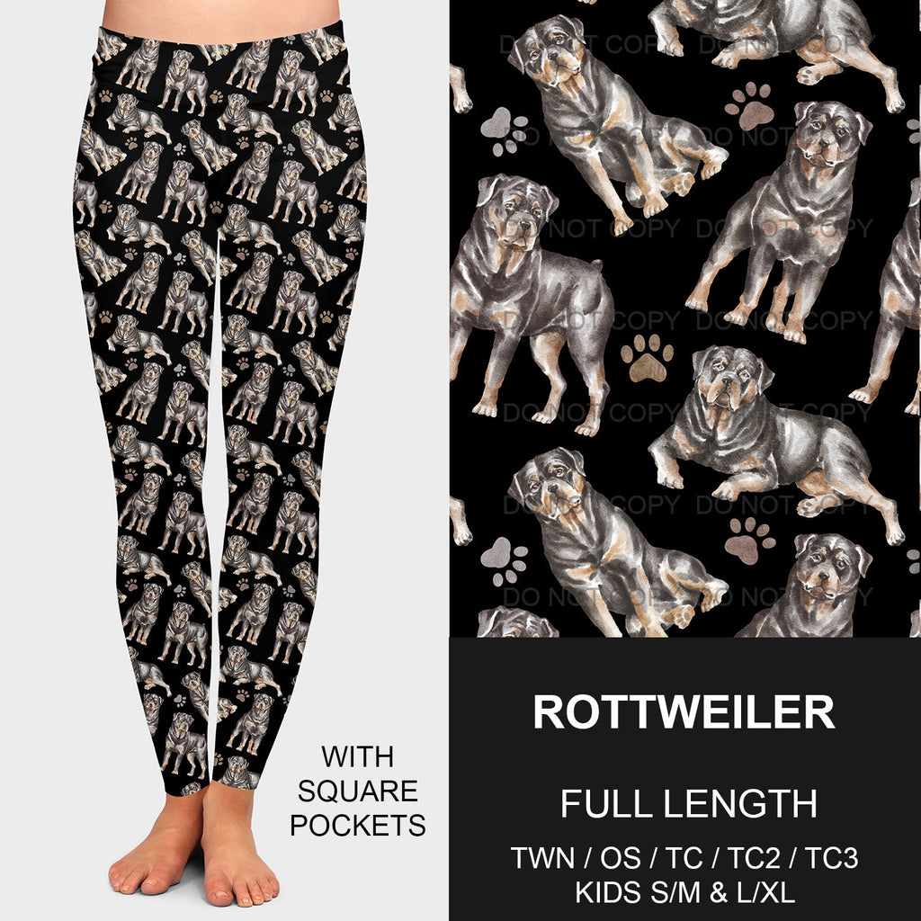 B189 - Preorder Rottweiler Leggings w/ Pockets (Closes 10/25. ETA late Dec.)