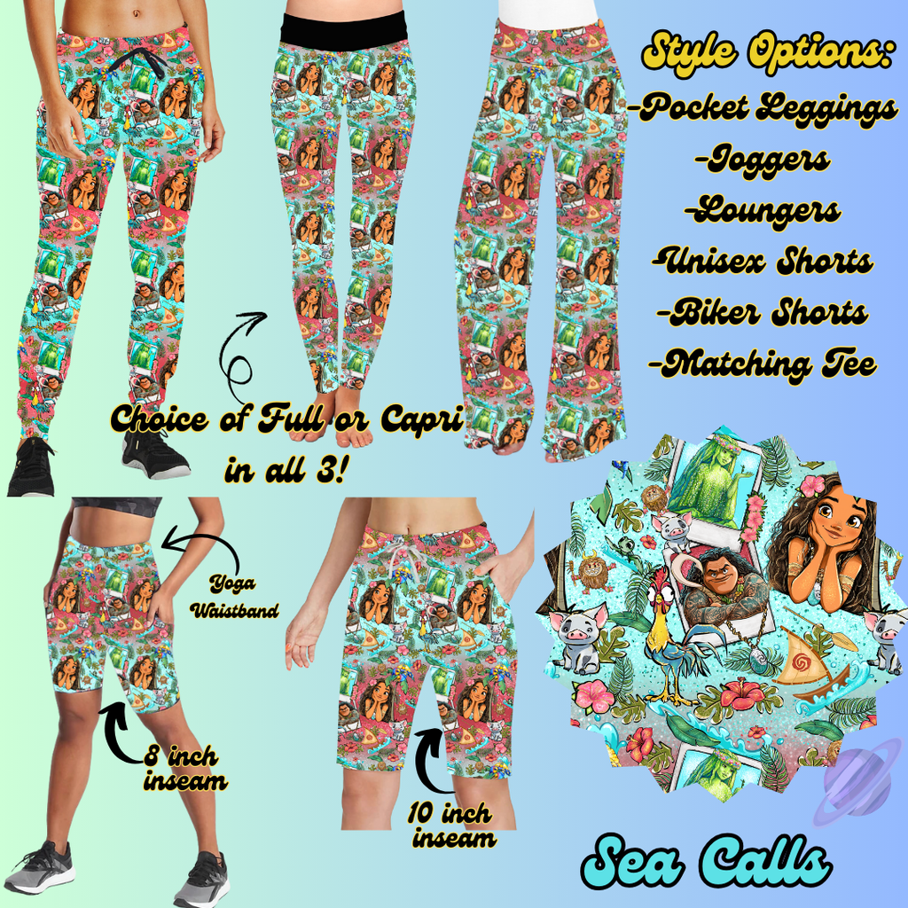 SEA CALLS- LEGGING/JOGGER/LOUNGER/SHORTS - ALL THINGS MAGICAL PREORDER CLOSING 2/4