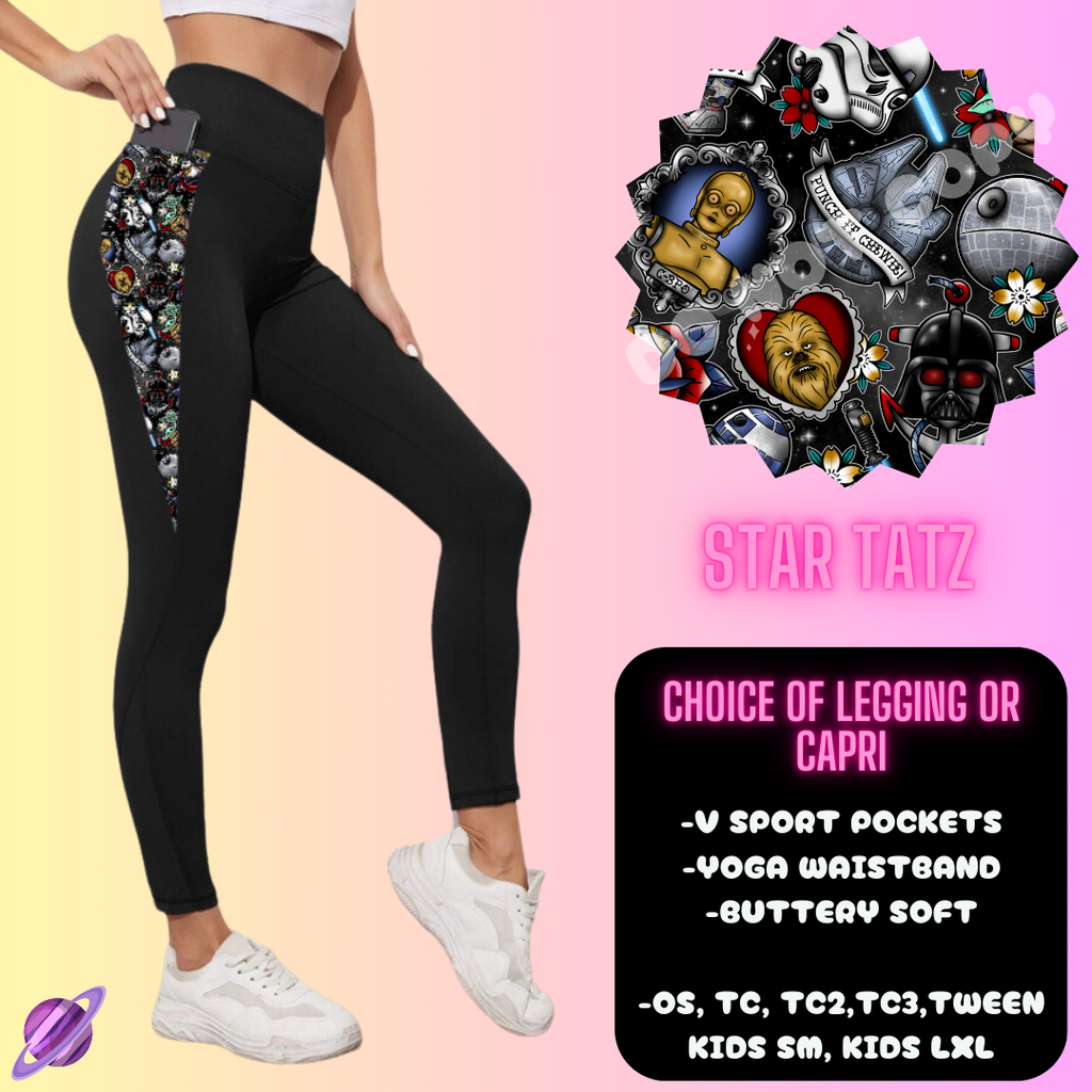 STAR TATZ LEGGING/CAPRI-OUTFIT RUN PREORDER CLOSING 1/10