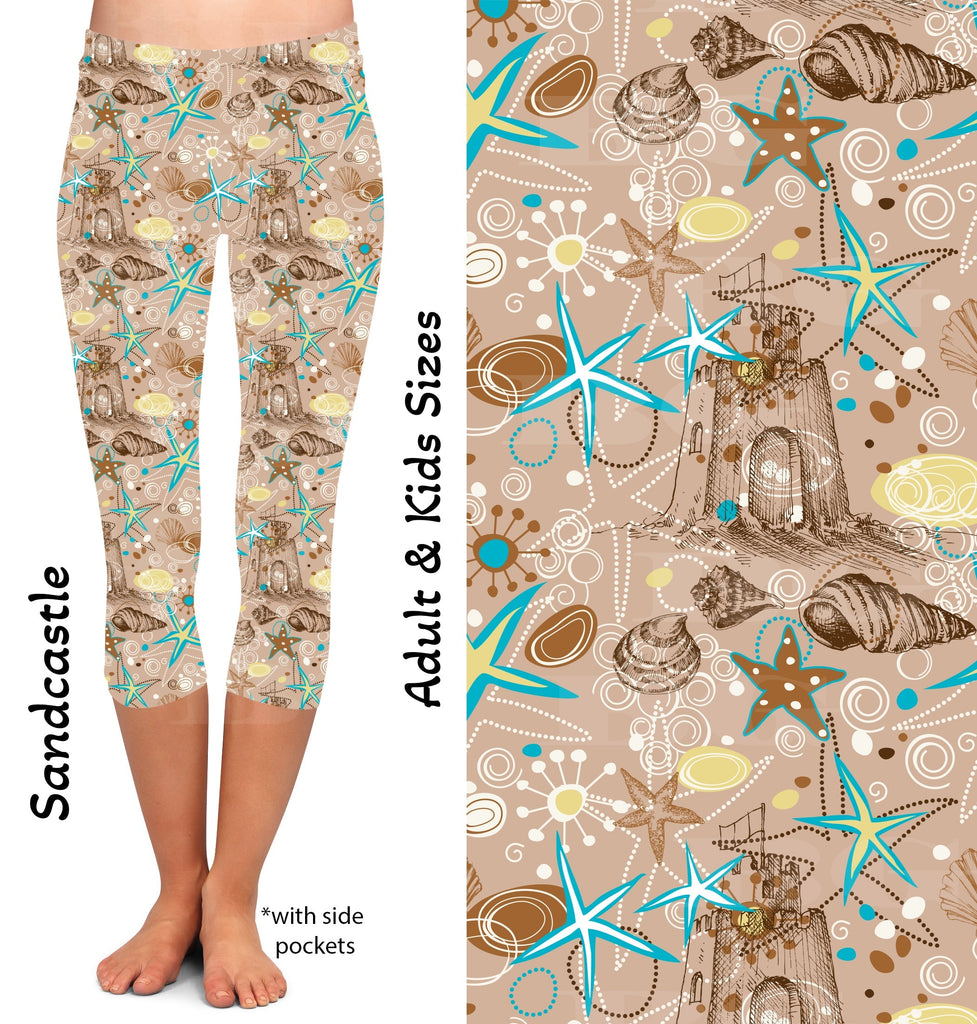 Sandcastles Capri Leggings with Pockets