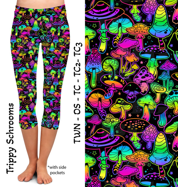 Trippy Schrooms  Leggings & Capris with Pockets