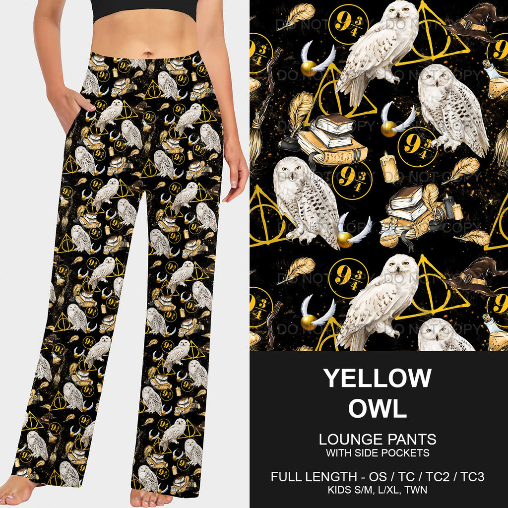 B191 - Preorder Yellow Owl Lounge Pants (Closes 11/03. ETA mid Jan.)