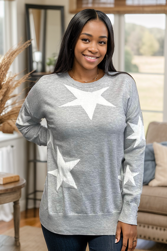 Counting Stars Sweater - Grey