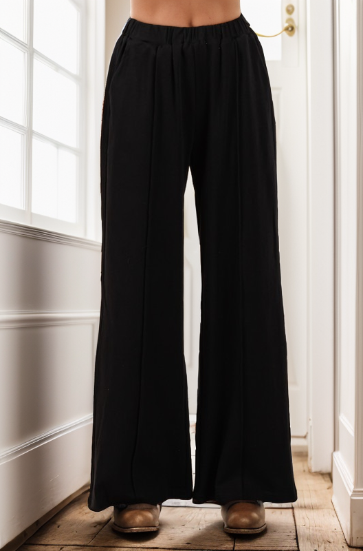 A Classy Girl Wide Leg Pants - Black