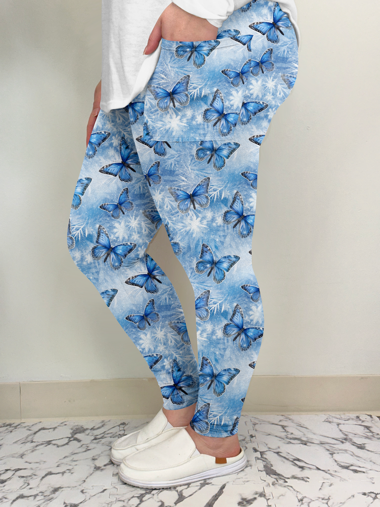 Snowflake Butterfly Leggings w/ Pockets